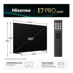 Hisense 100E7QTUK PRO QLED 100" 4K Smart TV
