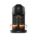 Philips L’OR BARISTA Absolu Capsule Coffee Machine – 19 Bar System, Dual Capsule Recognition, Enjoy Over Ice, Intensity Boost, XXL Capsules Compatible, Deep Black (LM9512/60)