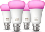 Philips Hue White & Colour Ambiance B22 Smart Bulb 4 Pack