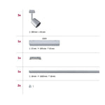 Paulmann URail Basic Set Cover - Chrome Matt 3-Light Rail System