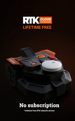 WORX Landroid Vision Cloud WR305E 2WD Robotic Lawnmower without Boundary Cable for 500 m² (AI Obstacle Detection, VSLAM+ RTK Cloud Navigation, Auto Mapping, App Control)