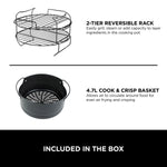 Ninja Foodi MAX Multi Cooker, 7.5L with 9 Cooking Functions, Pressure Cook, Air Fry, Slow Cook, Grill and more, Brushed Steel & Black, OP500UK