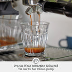 Sage - The Barista Express - Bean to Cup Coffee Machine with Grinder and Manual Milk Frother - 16 Grind Settings, 15 Bar Pump, PID Temp Control, Normal Milk Jug, Stainless Steel