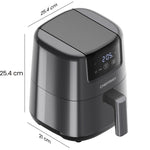 Chefman 2L Mini Air Fryer - Grey Compact Digital RJ38-2T
