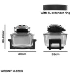 Daewoo 17L Halogen Air Fryer Oven - Black 1300W