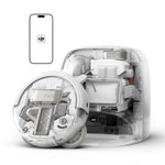 DJI ROMO P Robot Vacuum Cleaner and Mop With Transparent Design, 25,000 Pa Suction, Drone-Level Sensing, Dual Robotic Arms, 200-Day Maintenance-Free Operation, Customizable Mopping Solutions