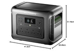 1056WH 1600W Portable Power Station - LiFePO4 Battery Solar Generator for Home Backup & Camping