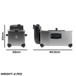 Daewoo SDA1550 3L Deep Fat Fryer 2000W - Silver