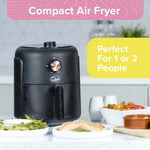 Quest 2.3L Compact Air Fryer - Black 1000W