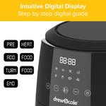 Drew&Cole 8-in-1 Digital Air Fryer 4L - Black