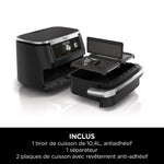 Ninja Foodi FlexDrawer Air Fryer, Dual Zone with Removable Divider, Large 10.4L Drawer, 7-in-1, Double Zone, Oil Free, Dishwasher Safe Nonstick Parts, Black AF500EU
