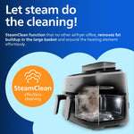Philips Airfryer 5000 Series Dual Basket with Steam - Unique Steamfry, Steam & Airfry - 19 Ways to Cook; 9L Capacity (3L + 6L), RapidAir Plus Technology, Auto SteamClean (NA555/09)