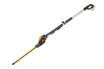 WORX WG252E.9 20V Cordless Pole Hedge Trimmer 45cm, Reach up to 2.8m, Multi-angle adjustable head, Battery And Charger Not Included