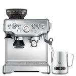 Sage - The Barista Express - Bean to Cup Coffee Machine with Grinder - Manual Tamping, Manual Milk Frother, PID Temp Control - Brushed Stainless Steel