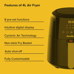 Drew&Cole 8-in-1 Digital Air Fryer 4L - Black