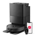 roborock Qrevo Series Robot Vacuum Cleaner with Mop, 10,000Pa Suction, Upgraded from Qrevo S, Dual Anti-Tangle Brushes, Smart Obstacle Avoidance, Auto Mop Washing&Drying, All-in-One Dock,Black(QV 35S)