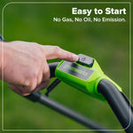 Greenworks 48V (24V x 2) Lithium‑Ion Cordless Lawnmower, 36cm Cutting Width, up to 400m², 40L Grass Bag, 5-position central height adjustment 30–80mm, Battery & Charger Not Included – LM3602
