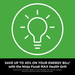 Ninja Foodi MAX Health Grill & Air Fryer 3.8L with Digital Cooking Probe, 6-in-1 Air Fry, Bake, Roast & more, Dishwasher Safe Parts, Large Grill Plate, Copper/Black Amazon Exclusive AG551UKCP