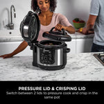 Ninja Foodi MAX Multi Cooker, 7.5L with 9 Cooking Functions, Pressure Cook, Air Fry, Slow Cook, Grill and more, Brushed Steel & Black, OP500UK