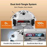 roborock Qrevo Edge 2 Robot Vacuum Cleaner with Mop, 25,000 Pa HyperSuction, Zero-Tangle, 3.14" Ultra-Slim, AI Obstacle Avoidance, FlexiArm Technology, 80°C Hot-Water Mop Washing & Dock Self-Cleaning