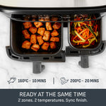 Tefal Easy Fry Dual Zone Air Fryer 8.3L Black EY901840