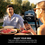 Ninja Woodfire Pro Connect XL Electric BBQ Grill and Smoker with App Control, Digital Probe, Large 7-in-1 Outdoor Grill and Air Fryer with Woodfire Pellets, Weather Resistant, Blue and Black OG901UK