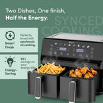Keplin 9L Dual Zone Air Fryer - 2700W 8-in-1 Cooker Black