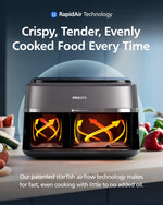 Philips Airfryer 3000 Series Dual Basket NA350/00 Black