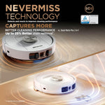 Shark PowerDetect Robot Vacuum and Mop with 60-Day Self-emptying and Cleaning Base - 3D LiDAR Navigation - Wi-Fi/App - 4 Anti-microbial Pads, 2 Odour Cartridges and 2 Brushes Incl. - White