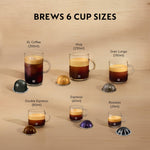 Nespresso Vertuo Pop Coffee Machine by De'Longhi, Over 40 Varieties of Pods, 6 Coffee Cup Sizes, Espresso, Cappuccino, Starter Capsule Set Included, ENV90.B, Black