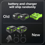 Greenworks 48V (24V x 2) Cordless Lawnmower for Large Lawns up to 400m2, 35cm Cutting Width, 40L Bag, Lawnmower with Two 4Ah Batteries and Twin Charger, 3 Year Guarantee MO48L421-01