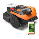 WORX Landroid Vision Cloud WR305E 2WD Robotic Lawnmower without Boundary Cable for 500 m² (AI Obstacle Detection, VSLAM+ RTK Cloud Navigation, Auto Mapping, App Control)