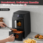 Dual Air Fryer, TopStrong Double Stack Air Fryer with Visual Window, 6 Functions-Air Fry, Air Roast, Bake, Broil, Reheat, Dehydrate, Dishwasher Safe Non-Stick Baskets, 2500W, Family Size(11L)