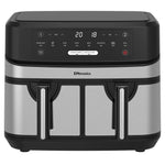 EMtronics EMAFDD9LSL Dual Air Fryer 9L Stainless Steel