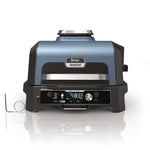 Ninja Woodfire Pro Connect XL Electric BBQ Grill and Smoker with App Control, Digital Probe, Large 7-in-1 Outdoor Grill and Air Fryer with Woodfire Pellets, Weather Resistant, Blue and Black OG901UK