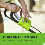 Greenworks 40V Cordless Lawnmower for Lawns up to 400m², 35cm Cutting Width, 40L Bag PLUS Two 40V 2Ah Batteries & One Charger, 3 Year Guarantee-G40LM35K2X, Green