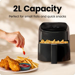 Chefman 2L Mini Air Fryer - Black RJ38-2D-BLACK-UK