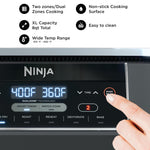 Ninja DZ201 Foodi 6-in-1 2-Basket Air Fryer with DualZone Technology, 8-Quart Capacity, and a Dark Grey Stainless Finish