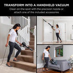 Shark Corded Stick Vacuum Cleaner with Anti Hair Wrap and DuoClean Floorhead, Flexible Pet Vacuum with Anti-Allergen Complete Seal, 3 Attachments, 10m Cord, Rose Gold HZ500UKT