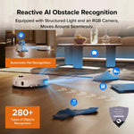 roborock Qrevo Edge 2 Robot Vacuum Cleaner with Mop, 25,000 Pa HyperSuction, Zero-Tangle, 3.14" Ultra-Slim, AI Obstacle Avoidance, FlexiArm Technology, 80°C Hot-Water Mop Washing & Dock Self-Cleaning