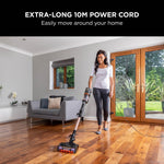 Shark Corded Stick Vacuum Cleaner with Anti Hair Wrap and DuoClean Floorhead, Flexible Pet Vacuum with Anti-Allergen Complete Seal, 3 Attachments, 10m Cord, Rose Gold HZ500UKT