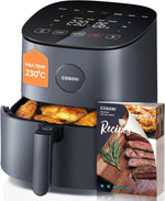 COSORI Air Fryer 4.7L, 9-in-1 Compact Air Fryers Oven, 130+ Recipes(Cookbook & Online), Max 230℃ Setting, Digital Tempered Glass Display, Quiet, 4 Portions, Non-Stick, Dishwasher Safe, 1500W