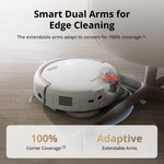 DJI ROMO S Robot Vacuum Cleaner and Mop With 25,000 Pa Suction, Drone-Level Sensing, Dual Robotic Arms, 200-Day Maintenance-Free Operation, Anti-Tangle Roller Brush, Auto Mop Washing & Drying