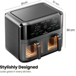Chefman 5.6L Dual Air Fryer Oven - Black