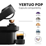 Nespresso Vertuo Pop Coffee Machine by De'Longhi, Over 40 Varieties of Pods, 6 Coffee Cup Sizes, Espresso, Cappuccino, Starter Capsule Set Included, ENV90.B, Black