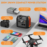 Portable Power Station 300W 296Wh Solar Generator