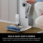 Shark Clean & Empty Cordless Vacuum Cleaner with Auto-Empty System, Lightweight Anti Hair Wrap Vacuum with Pet & Crevice Tools, 40 Mins, Charging Dock, LED Headlights, White,Mohogany, BU3521UKTSB