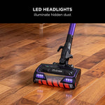 Shark Corded Stick Vacuum Cleaner with Anti Hair Wrap and DuoClean Floorhead, Flexible Vacuum Cleaner with Anti-Allergen Complete Seal, 2 Attachments, 10m Cord, Purple HZ500UK