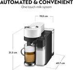 De'Longhi Nespresso Vertuo Lattissima ENV300.W, Automatic Coffee Machine with Automatic Milk Frother, Single-Serve Capsule Coffee Machine, 5 Cup Sizes, 1500W, Matt White & Glossy