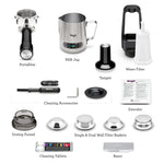 Sage - The Barista Express - Bean to Cup Coffee Machine with Grinder - Manual Tamping, Manual Milk Frother, PID Temp Control - Brushed Stainless Steel